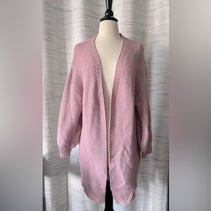 Pink knit cardigan